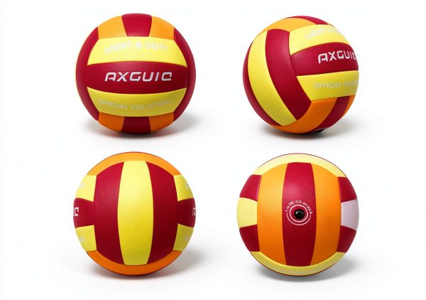 Soft Cloth Volleyball AXGUIQ Pink Yellow Indoor-6