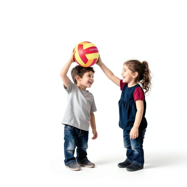 Soft Cloth Volleyball AXGUIQ Pink Yellow Indoor-4