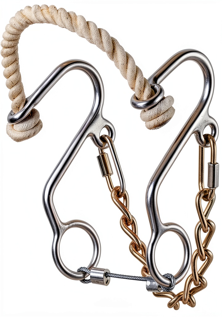 Horse riding with Tough 1 Horse Driving Equipment Rope Nose Stainless Steel