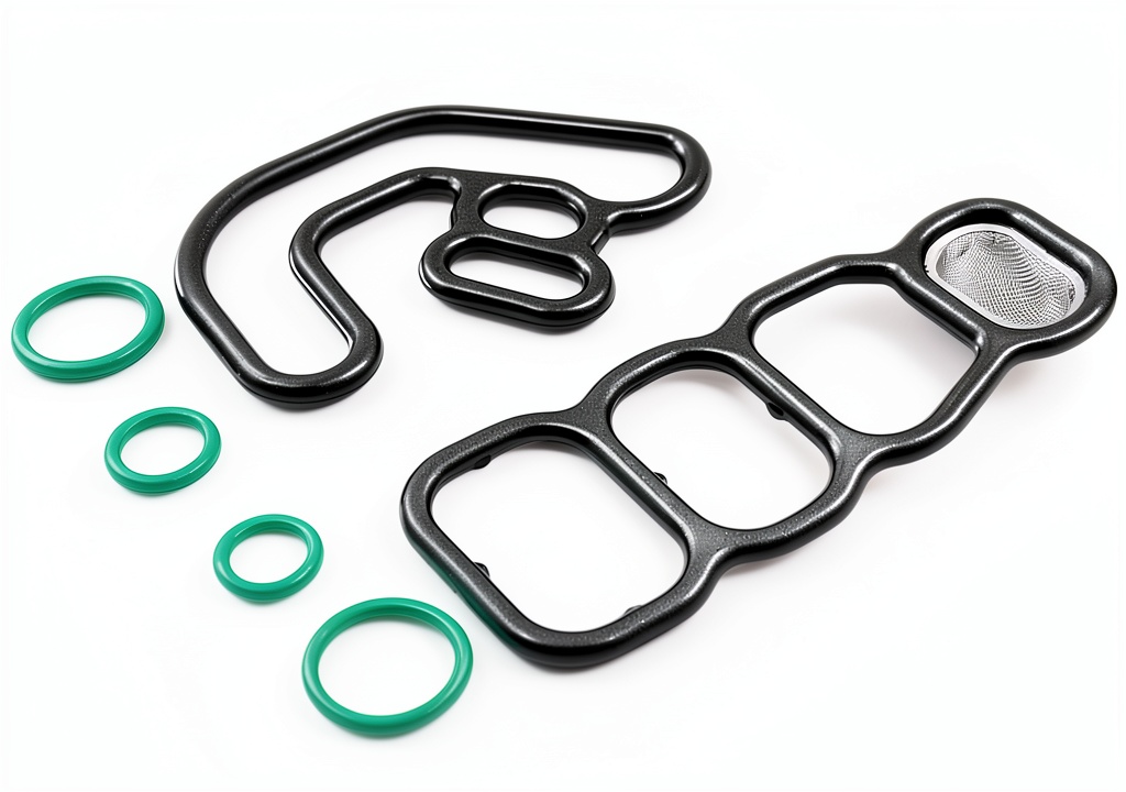 Technician installing K-Motor VTEC solenoid gasket kit on a Honda engine
