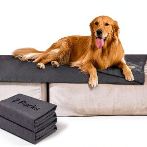 Roilpet Waterproof Dog Bed Cover Blanket 2 Pack Medium Dark Grey 54x82-0