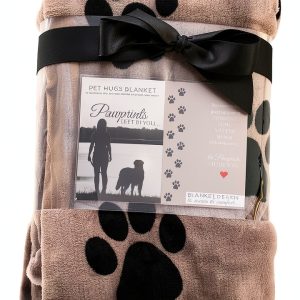Pawprints Left by You Pet Memorial Blanket – Fleece Throw, Heart-0