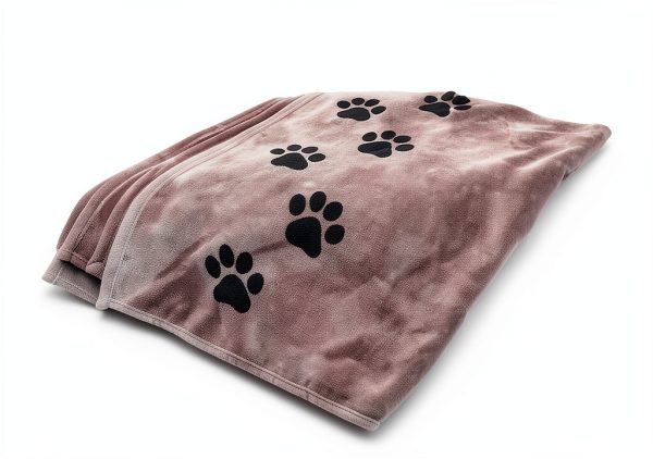 Pawprints Left by You Pet Memorial Blanket – Fleece Throw, Heart-3
