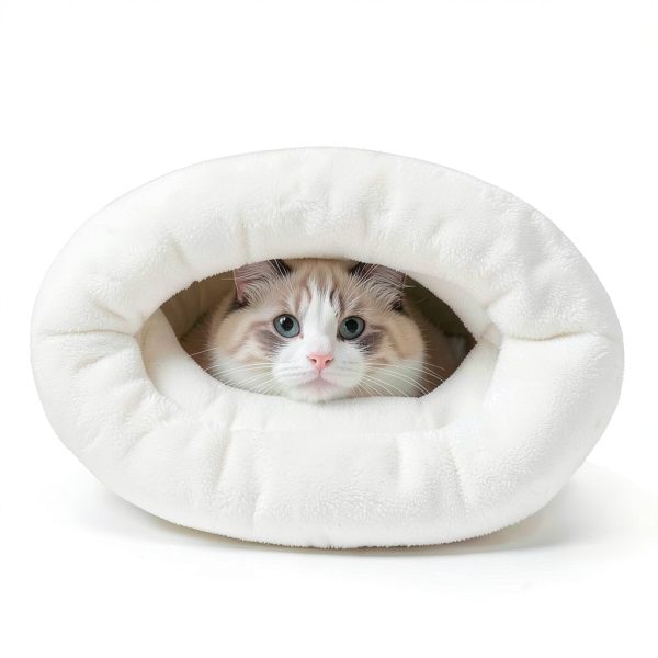 Cat Sleeping Bag by CHULPET Warm Plush Pet Bed for Cats & Small Dogs-7