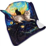 Pet Blanket Furrther Throw Blanket Starry Night 35x55 Reversible Plush-0