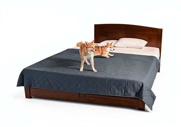 Roilpet Waterproof Dog Bed Cover Blanket 2 Pack Medium Dark Grey 54x82-3