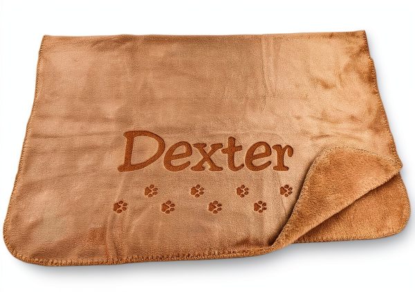 Custom Catch Personalized Large Cat Bed Blanket Gray Beige 30x40 Inch-2