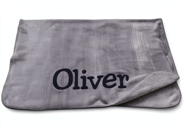 Custom Catch Personalized Large Cat Bed Blanket Gray Beige 30x40 Inch-3