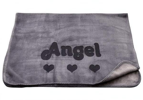 Custom Catch Personalized Large Cat Bed Blanket Gray Beige 30x40 Inch-1
