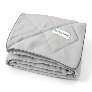 Cooling Dog Blanket by PetAmi Reversible Throw 40x60 Light Grey-0