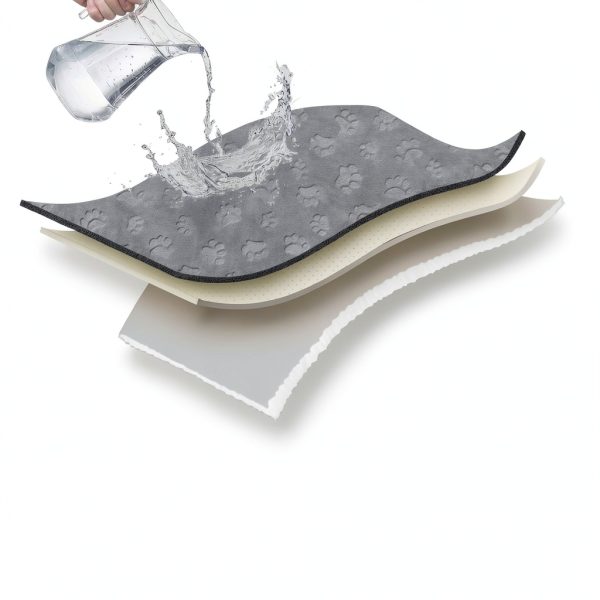 Pet Blanket Qeils Waterproof Sherpa Fleece Throw for Cats Grey 25x30-2