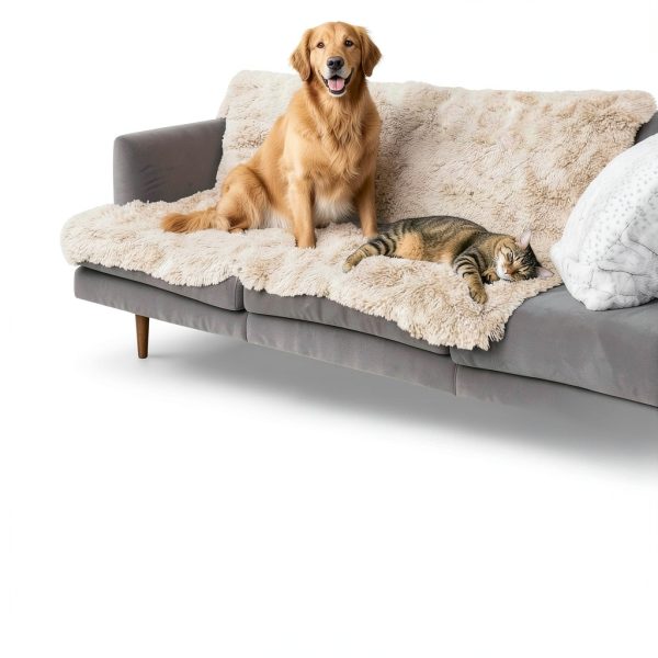 Waterproof Throw Blanket FurHaven Reversible Large Faux Fur Velvet-2